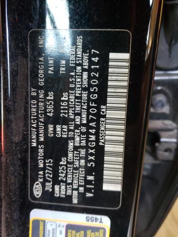 Photo 10 from auction – 2015 KIA OPTIMA LX with VIN 5XXGM4A70FG502147