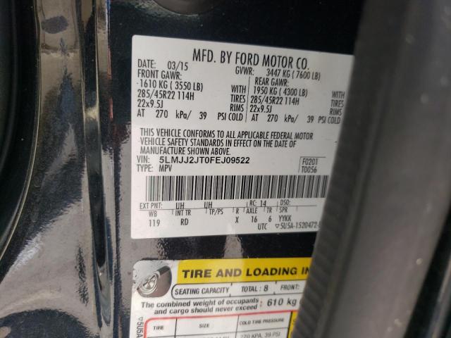 Photo 10 from auction – 2015 LINCOLN NAVIGATOR with VIN 5LMJJ2JT0FEJ09522