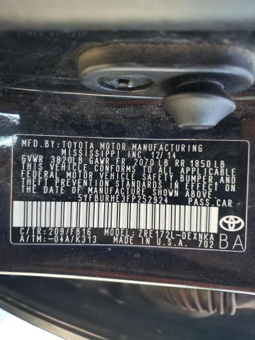 Photo 10 from auction – 2015 TOYOTA COROLLA L with VIN 5YFBURHE3FP252924