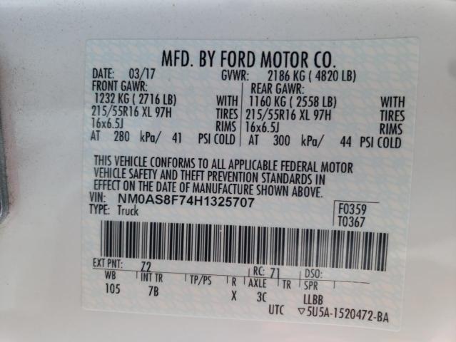 Photo 10 from auction – 2017 FORD TRANSIT CO with VIN NM0AS8F74H1325707