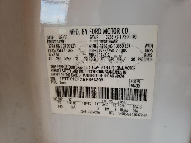 Photo 10 from auction – 2011 FORD F150 SUPER with VIN 1FTFX1EFXBFB66308