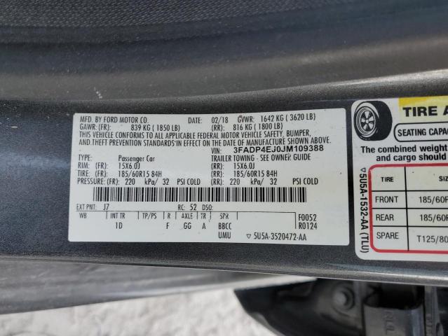 Photo 10 from auction – 2018 FORD FIESTA SE with VIN 3FADP4EJ0JM109388