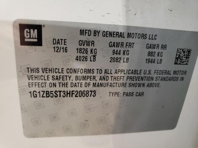 Photo 10 from auction – 2017 CHEVROLET MALIBU LS with VIN 1G1ZB5ST3HF206873