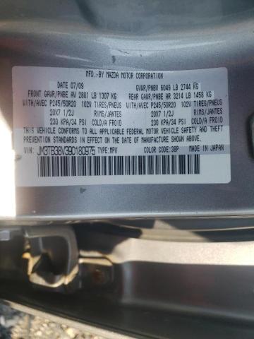 Photo 10 from auction – 2009 MAZDA CX-9 with VIN JM3TB38V390180975