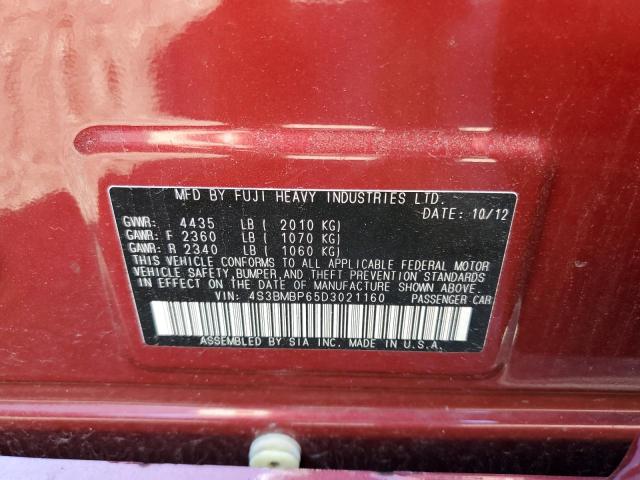 Photo 10 from auction – 2013 SUBARU LEGACY 2.5 with VIN 4S3BMBP65D3021160