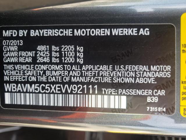 Photo 10 from auction – 2014 BMW X1 XDRIVE3 with VIN WBAVM5C5XEVV92111
