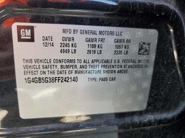 Photo 10 from auction – 2015 BUICK LACROSSE with VIN 1G4GB5G38FF242140