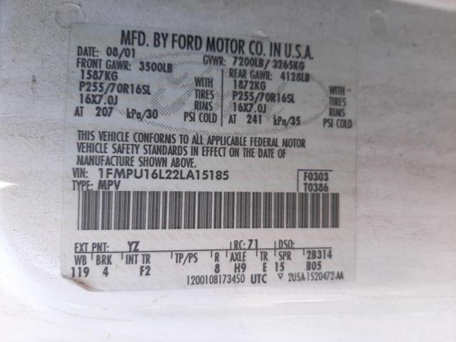 Photo 10 from auction – 2002 FORD EXPEDITION with VIN 1FMPU16L22LA15185