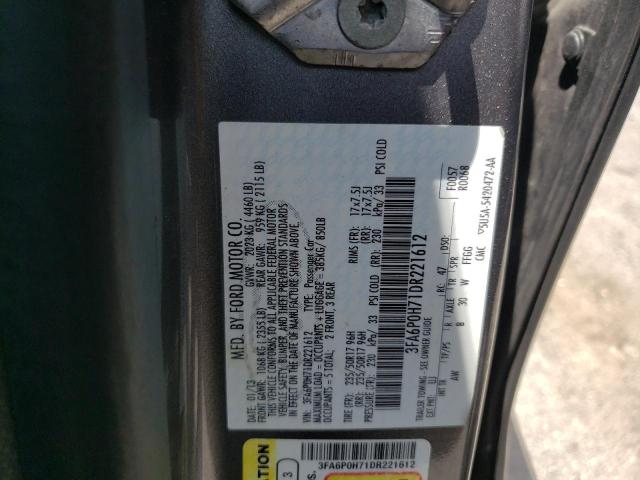 Photo 10 from auction – 2013 FORD FUSION SE with VIN 3FA6P0H71DR221612