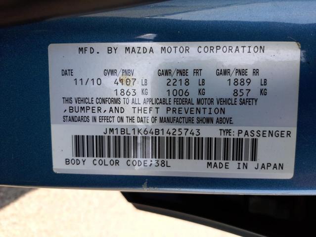 Photo 10 from auction – 2011 MAZDA 3 S with VIN JM1BL1K64B1425743