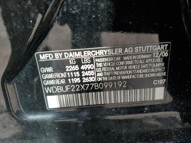Photo 10 from auction – 2007 MERCEDES-BENZ E 320 CDI with VIN WDBUF22X77B099192