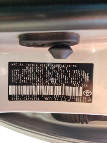Photo 10 from auction – 2015 TOYOTA COROLLA L with VIN 5YFBURHE1FP274470