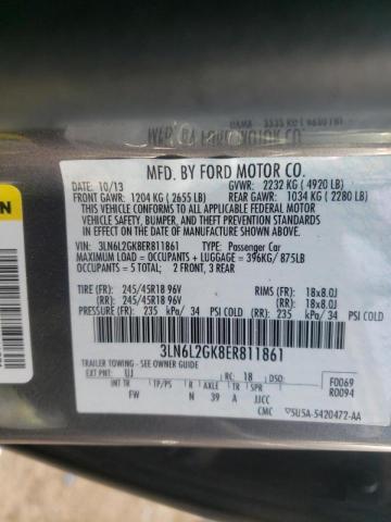 Photo 10 from auction – 2014 LINCOLN MKZ with VIN 3LN6L2GK8ER811861