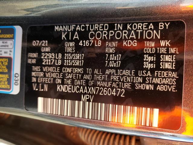 Photo 10 from auction – 2022 KIA SELTOS S with VIN KNDEUCAAXN7260472