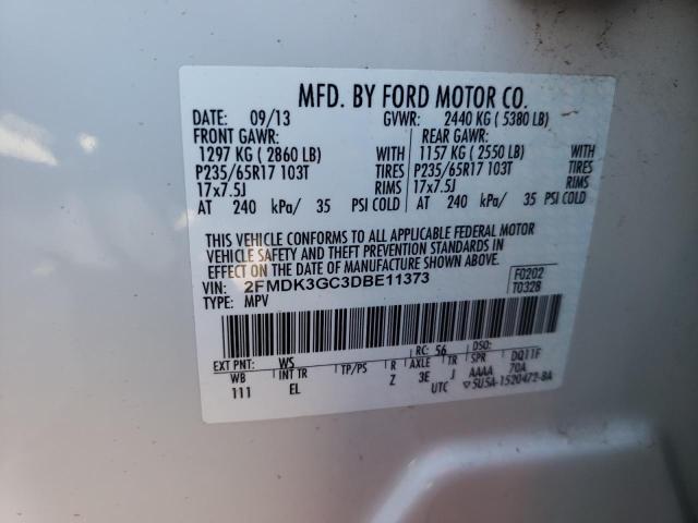 Photo 10 from auction – 2013 FORD EDGE SE with VIN 2FMDK3GC3DBE11373