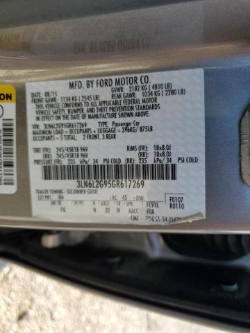 Photo 10 from auction – 2016 LINCOLN MKZ with VIN 3LN6L2G95GR617269