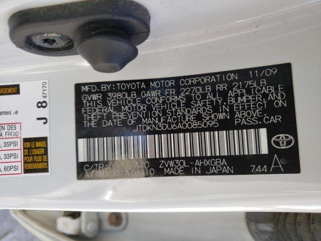 Photo 10 from auction – 2010 TOYOTA PRIUS with VIN JTDKN3DU6A0085095