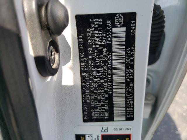 Photo 10 from auction – 2016 TOYOTA CAMRY LE with VIN 4T1BF1FK0GU190287