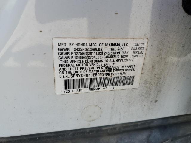 Photo 10 from auction – 2014 ACURA MDX TECHNO with VIN 5FRYD3H41EB005490