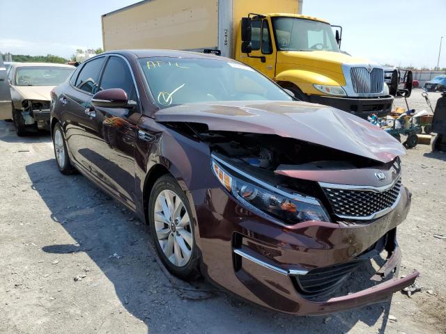 KIA OPTIMA EX 2018 with VIN 5XXGU4L33JG243043 - Photo from auction