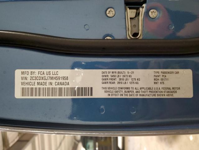 Photo 10 from auction – 2021 DODGE CHARGER SC with VIN 2C3CDXGJ7MH591958