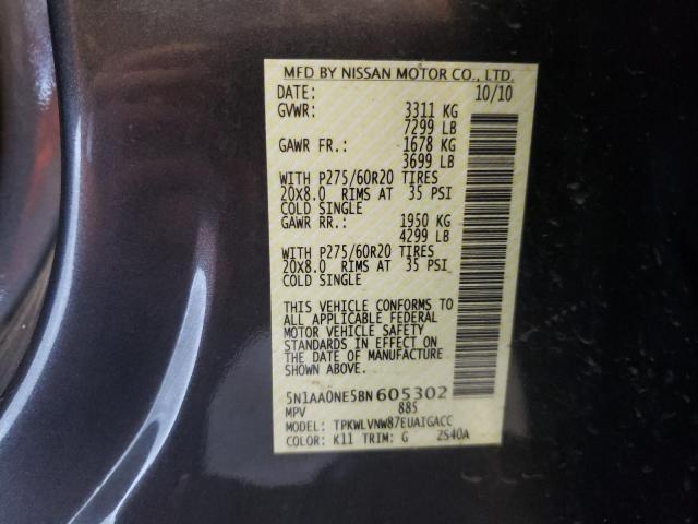 Photo 10 from auction – 2011 NISSAN ARMADA PLA with VIN 5N1AA0NE5BN605302