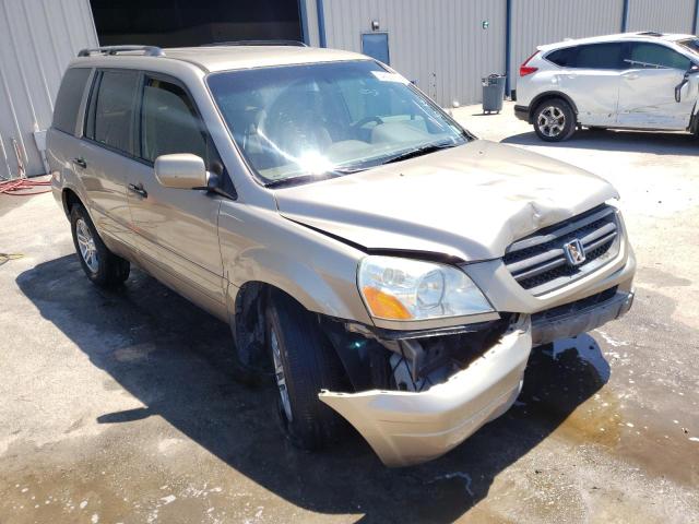 HONDA PILOT EX 2004 with VIN 2HKYF18474H599521 - Photo from auction