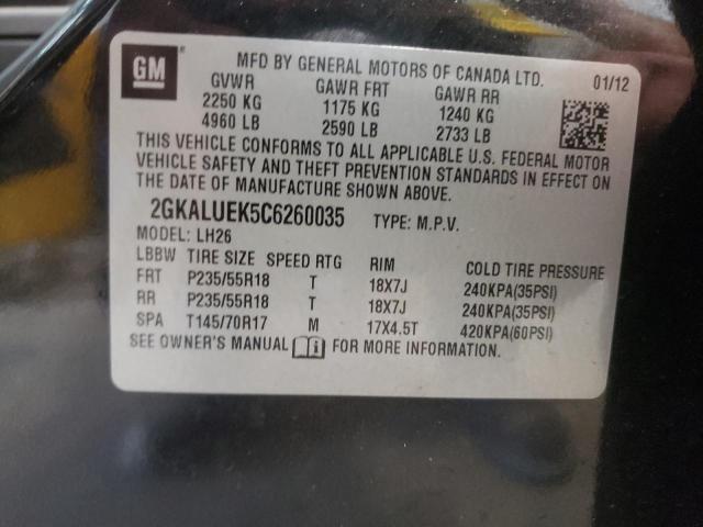 Photo 10 from auction – 2012 GMC TERRAIN SL with VIN 2GKALUEK5C6260035