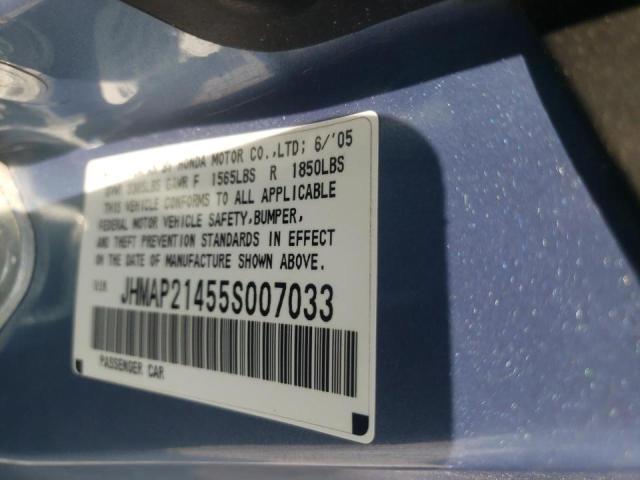 Photo 10 from auction – 2005 HONDA S2000 with VIN JHMAP21455S007033
