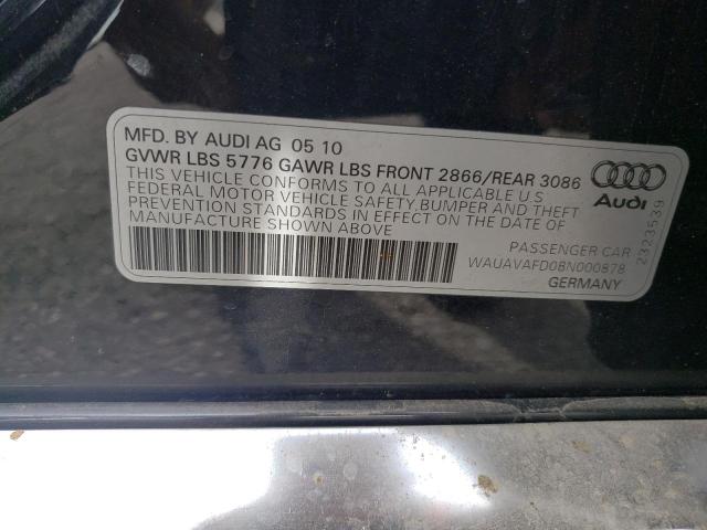 Photo 10 from auction – 2011 AUDI A8 QUATTRO with VIN WAUAVAFD0BN000878