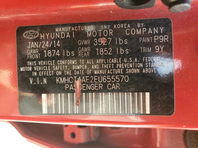 Photo 10 from auction – 2014 HYUNDAI ACCENT GLS with VIN KMHCT4AE2EU655570