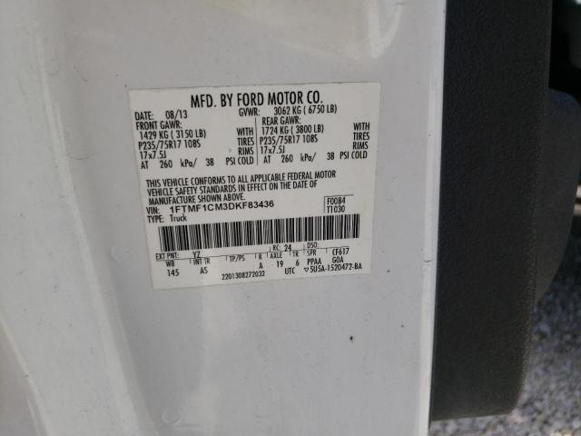 Photo 10 from auction – 2013 FORD F150 with VIN 1FTMF1CM3DKF83436