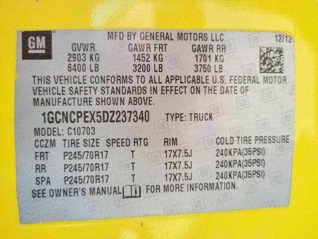 Photo 10 from auction – 2013 CHEVROLET SILVERADO with VIN 1GCNCPEX5DZ237340