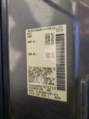 Photo 10 from auction – 2014 NISSAN MAXIMA S with VIN 1N4AA5AP3EC471212