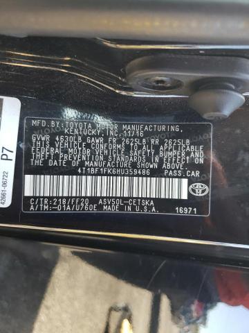 Photo 10 from auction – 2017 TOYOTA CAMRY LE with VIN 4T1BF1FK6HU359486