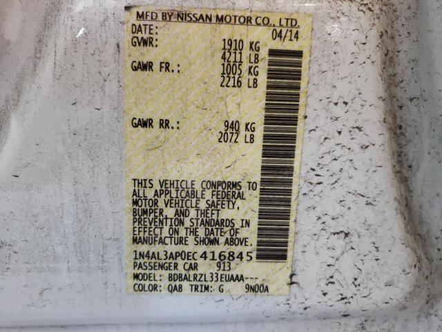 Photo 10 from auction – 2014 NISSAN ALTIMA 2.5 with VIN 1N4AL3AP0EC416845