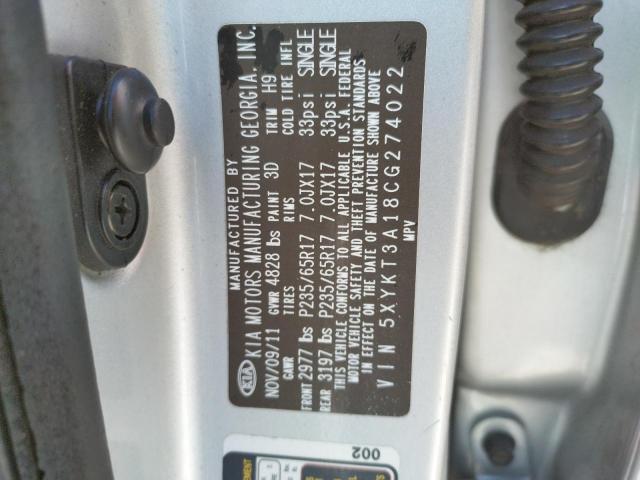 Photo 10 from auction – 2012 KIA SORENTO BA with VIN 5XYKT3A18CG274022
