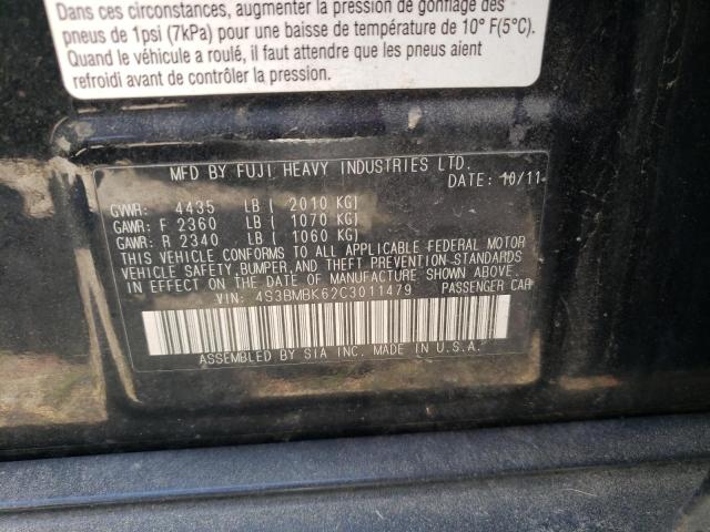 Photo 10 from auction – 2012 SUBARU LEGACY with VIN 4S3BMBK62C3011479