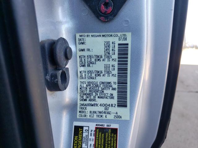 Photo 10 from auction – 2009 NISSAN FRONTIER K with VIN 1N6AD06W89C400482