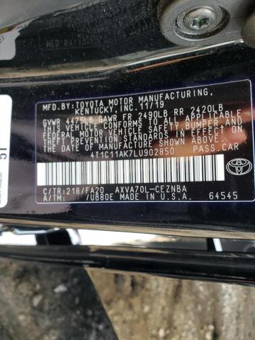 Photo 10 from auction – 2020 TOYOTA CAMRY LE with VIN 4T1C11AK7LU902850