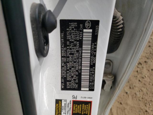 Photo 10 from auction – 2015 TOYOTA CAMRY HYBR with VIN 4T1BD1FK9FU154635