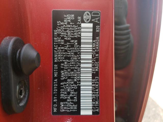 Photo 10 from auction – 2015 TOYOTA COROLLA L with VIN 2T1BURHE3FC451357