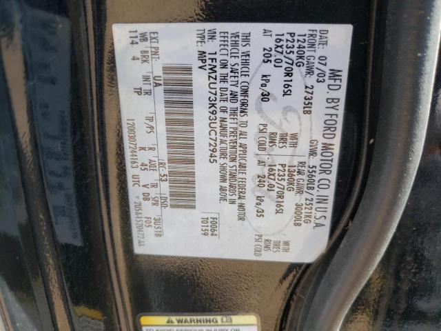 Photo 10 from auction – 2003 FORD EXPLORER X with VIN 1FMZU73K93UC72945
