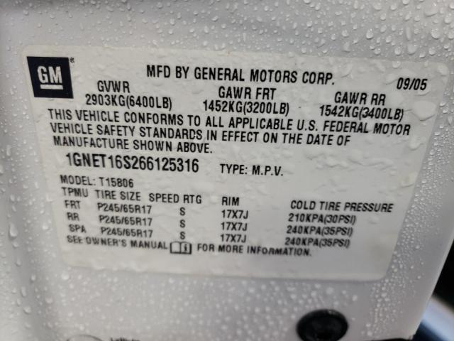 Photo 10 from auction – 2006 CHEVROLET TRAILBLAZE with VIN 1GNET16S266125316