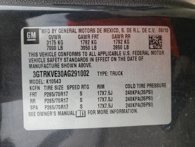 Photo 10 from auction – 2010 GMC SIERRA K15 with VIN 3GTRKVE30AG291002