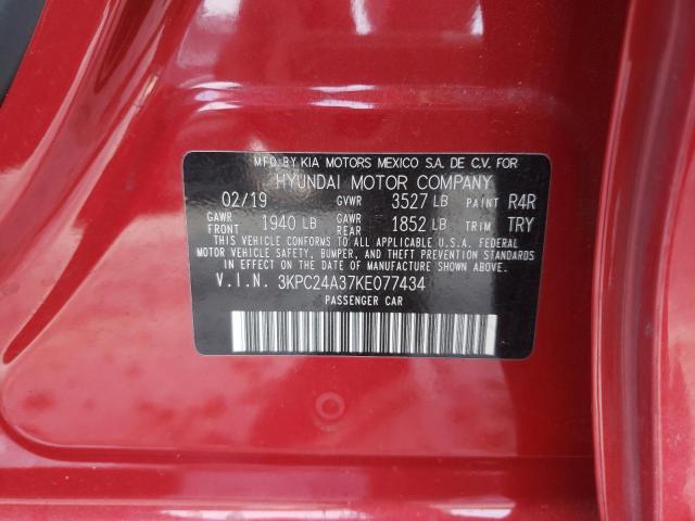 Photo 10 from auction – 2019 HYUNDAI ACCENT SE with VIN 3KPC24A37KE077434