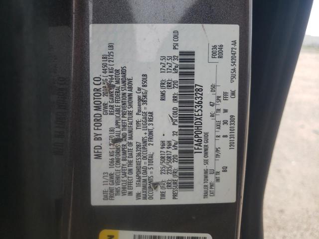 Photo 10 from auction – 2014 FORD FUSION SE with VIN 1FA6P0HDXE5363287