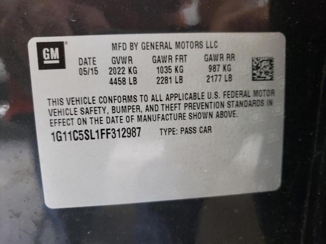 Photo 10 from auction – 2015 CHEVROLET MALIBU 1LT with VIN 1G11C5SL1FF312987