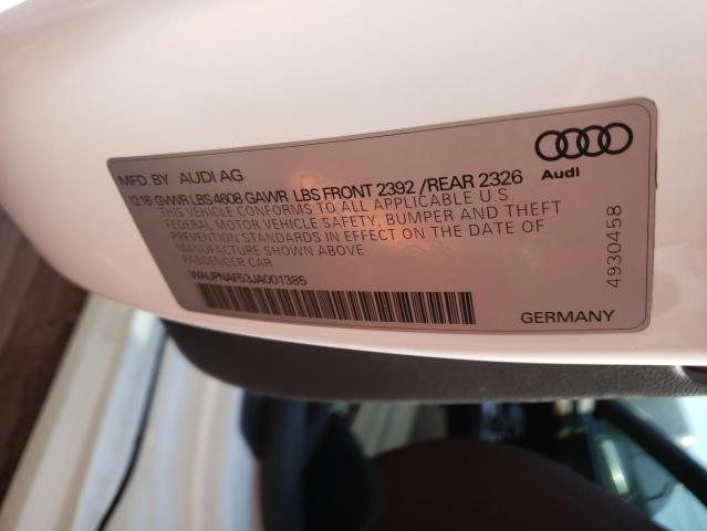 Photo 10 from auction – 2018 AUDI A5 PREMIUM with VIN WAUPNAF53JA001385