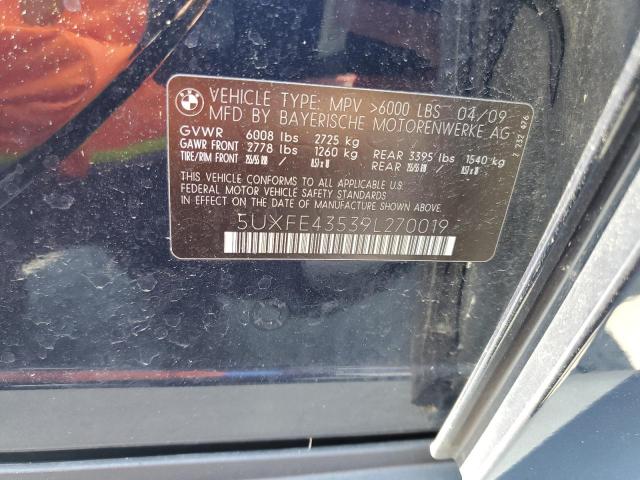 Photo 10 from auction – 2009 BMW X5 XDRIVE3 with VIN 5UXFE43539L270019